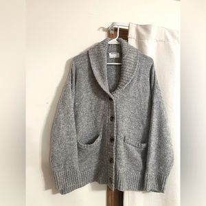 Heather Gray Cozy Shawl Cardigan